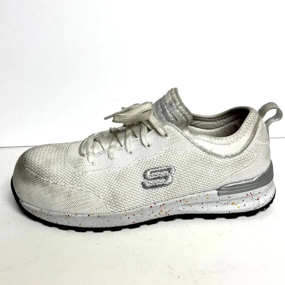Skechers Womens Bulkin Balran Sneaker White 8 M